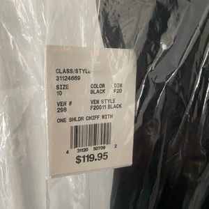 David’s Bridal Black Chiffon Bridesmaids Dress